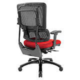 Vertical Black Mesh Back Chair with Shiny Black Base 1